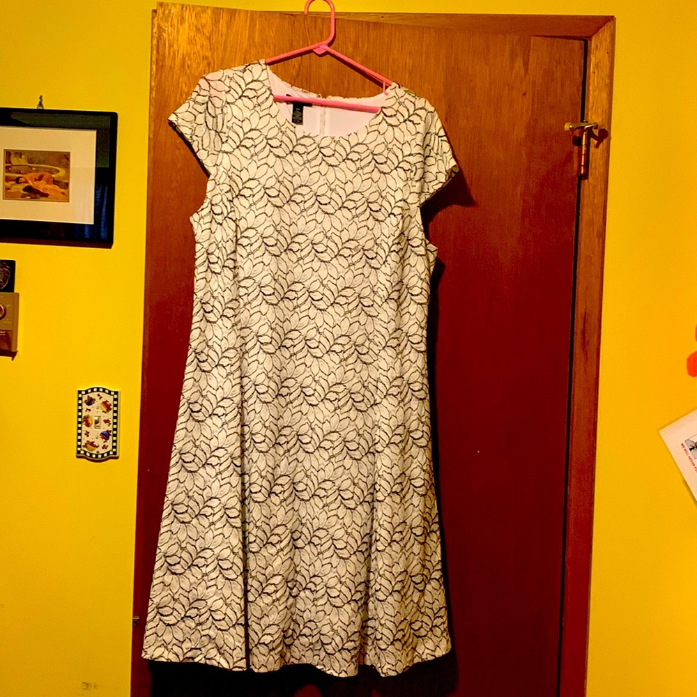 Black and white slipped dress